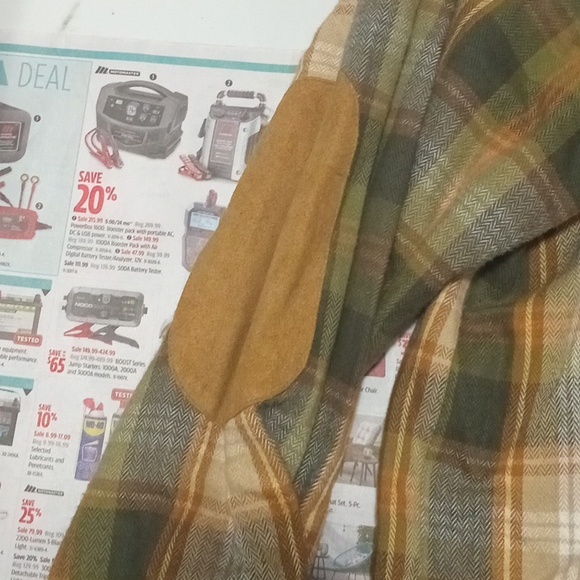 Mens Enyce " Dept Of Game" Plaid long Sleeve Shirt w elbow pads Xl - Picture 4 of 9